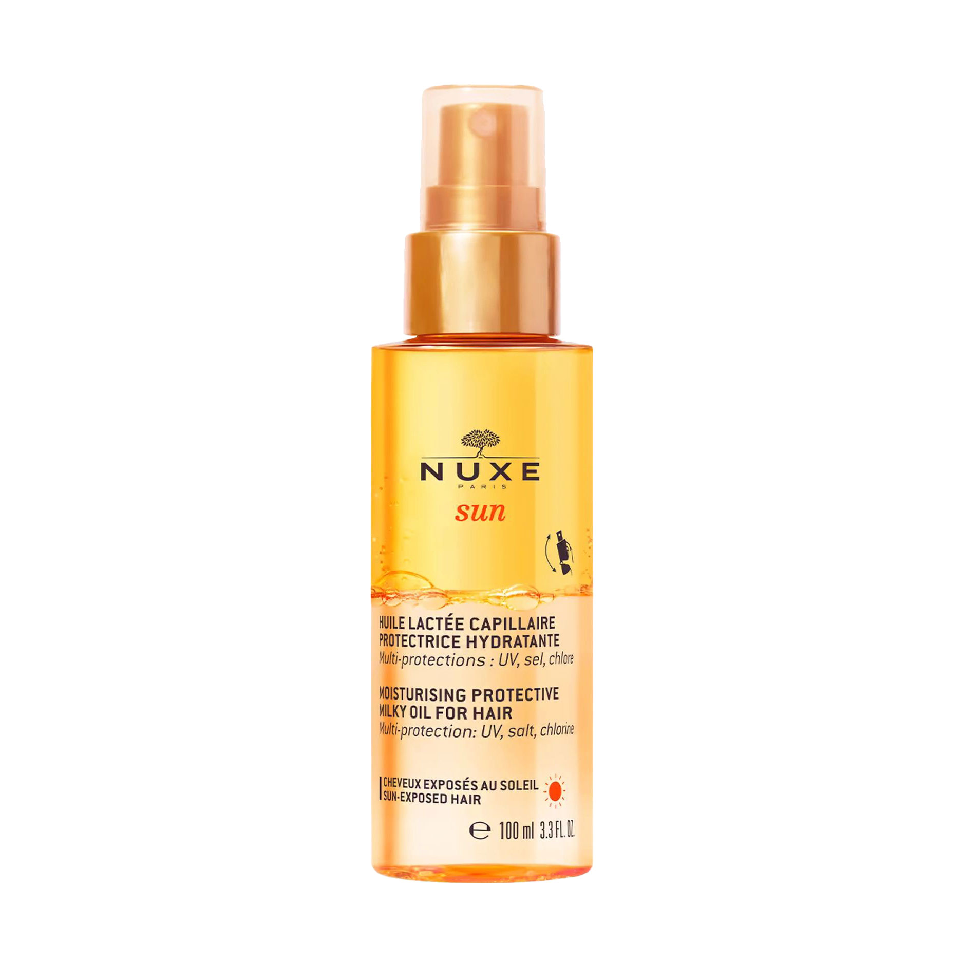 Сонцезахисна двофазна олія для волосся Nuxe Sun Moisturising Protective Milky Oil For Hair, 100 мл