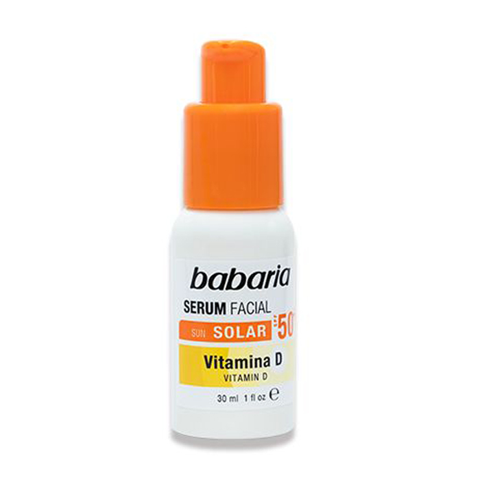 Сонцезахисна сироватка для обличчя Babaria Sun Solar Facial Serum SPF 50+ з вітаміном D, 30 мл
